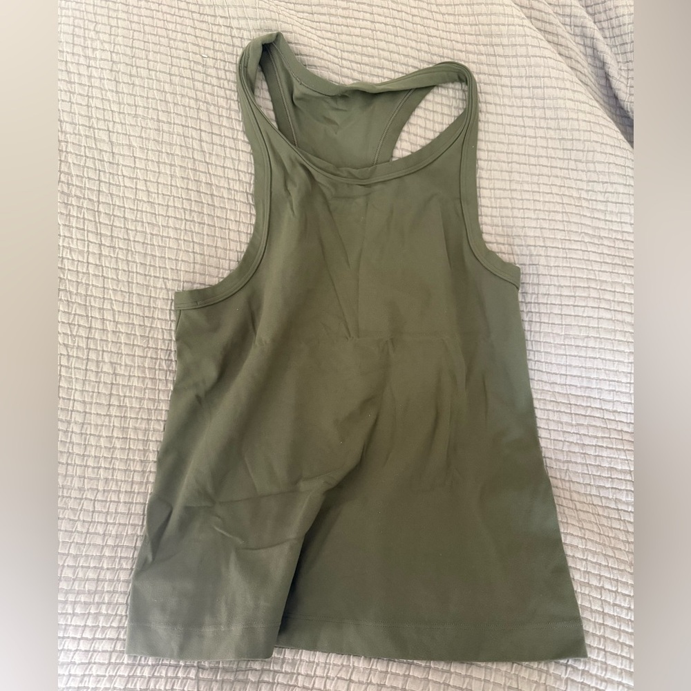 Lululemon Align Waist-Length Racerback Tank Top size 8 (green)
